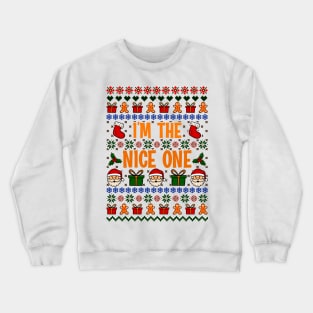 Nice and Naughty Ugly Christmas Matching Sweatshirts Crewneck Sweatshirt